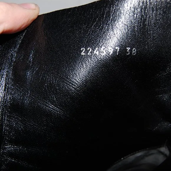 $795❤️38/8 Balenciaga Ankle Boots Black Suede Buckles Biker Riding Booties