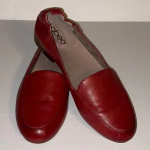 Abeo, B.I.O. System Red Leather Loafers, Size 7N