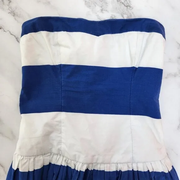 Abercrombie &amp; Fitch - 100% Cotton Nautical Sailor Stripe Sleeveless Dress