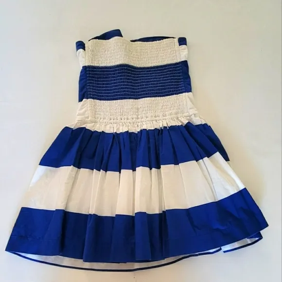 Abercrombie &amp; Fitch - 100% Cotton Nautical Sailor Stripe Sleeveless Dress