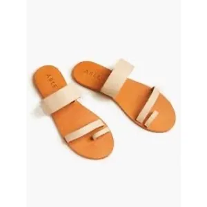 Able Margarete Slide Sandals In Bone