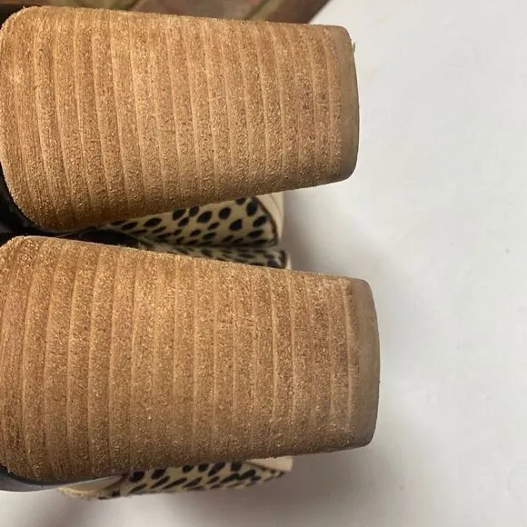 ABLE Cheetah Rojas Slide Heel Sandals Size 10