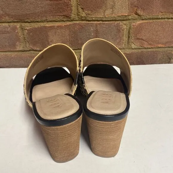 ABLE Cheetah Rojas Slide Heel Sandals Size 10