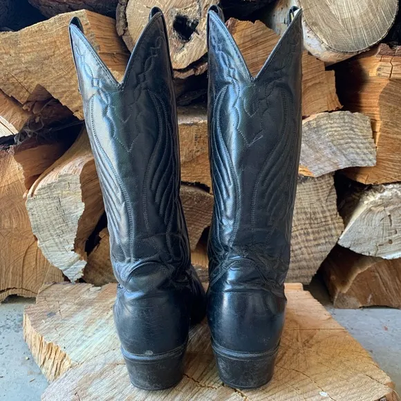 Acme Black Leather Boots