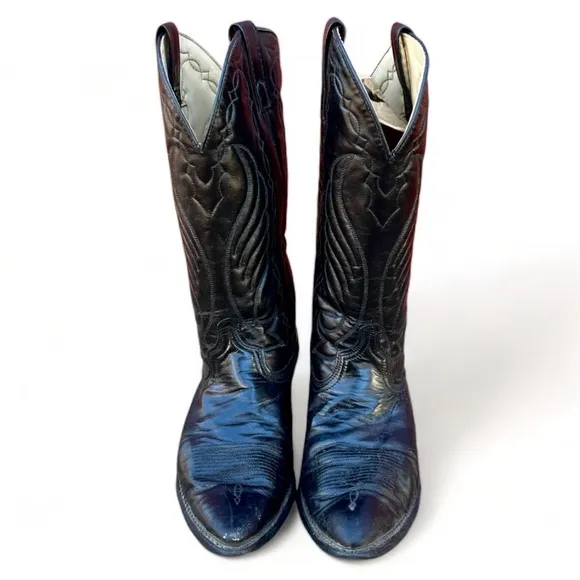 Acme Black Leather Boots