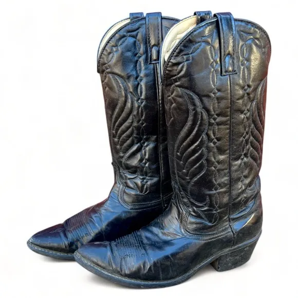 Acme Black Leather Boots