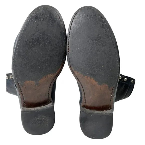 Acme Men's Black Leather Kiltie Boots Size 8.5 (Style 1447)