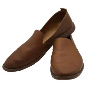 Adelante Shoe Company Mens Leather Casual Slip On Loafers Tan Brown Size 9C