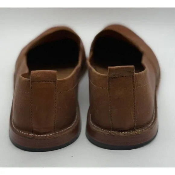 Adelante Shoe Company Mens Leather Casual Slip On Loafers Tan Brown Size 9C