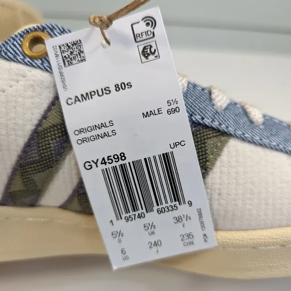 Adidas Campus 80s Culture of Los Angeles Fashion Casual Sneakers size Men's 6