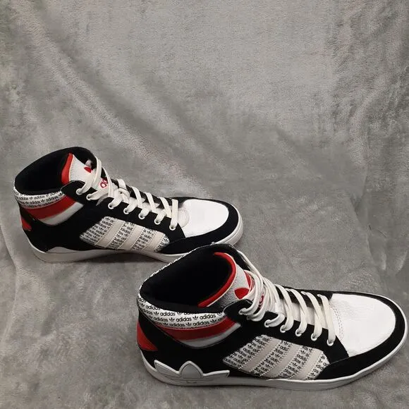 ADIDAS Retro Hardcourt Hi Sneaker EVH 791004 Men's Size US 11.5 White/Black/Red