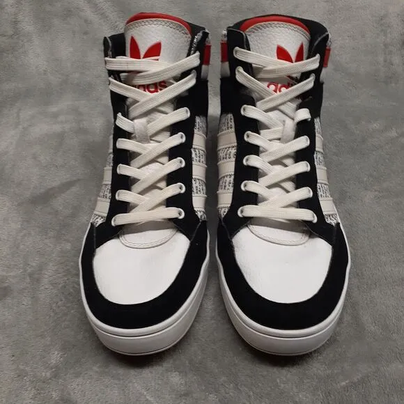 ADIDAS Retro Hardcourt Hi Sneaker EVH 791004 Men's Size US 11.5 White/Black/Red
