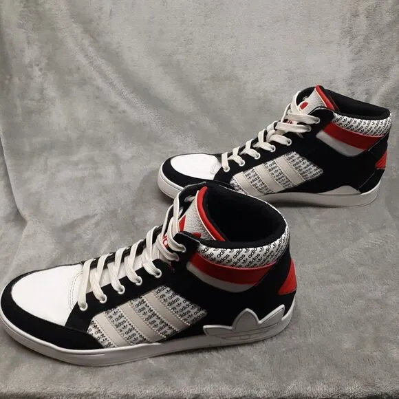 ADIDAS Retro Hardcourt Hi Sneaker EVH 791004 Men's Size US 11.5 White/Black/Red