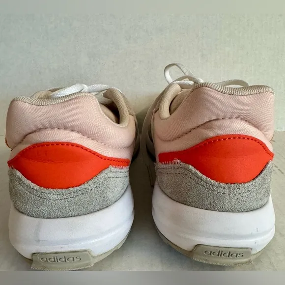 Adidas-Retrorun running sneakers from Finish Line in pink and white.Size 9