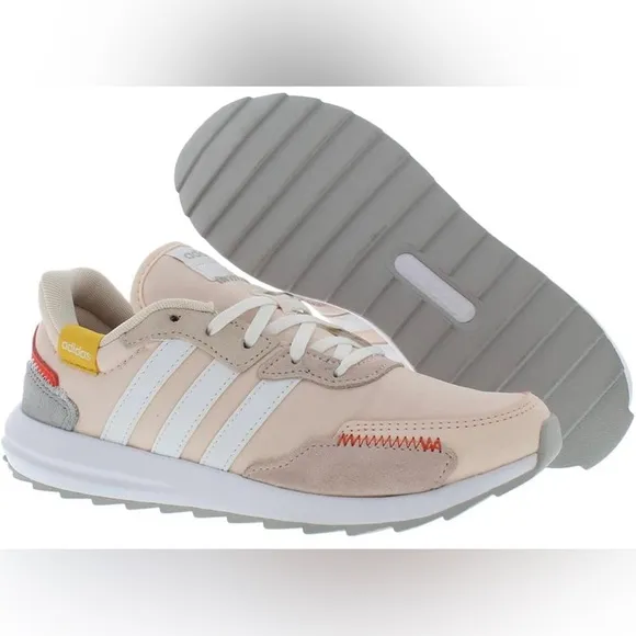 Adidas-Retrorun running sneakers from Finish Line in pink and white.Size 9