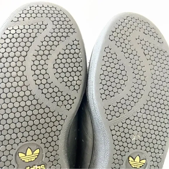Adidas Stan Smith Core Black Leather Sneakers Men’s Size 8.5‎ Y2K Retro Street