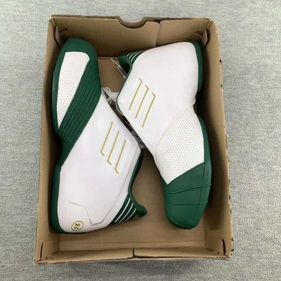 ADIDAS T-MAC 1 - Lebron James FW3663 Men's Size 10 White Green Sneakers Retro DS