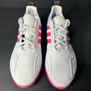 Adidas Women's Pink and White Sneakers size 9