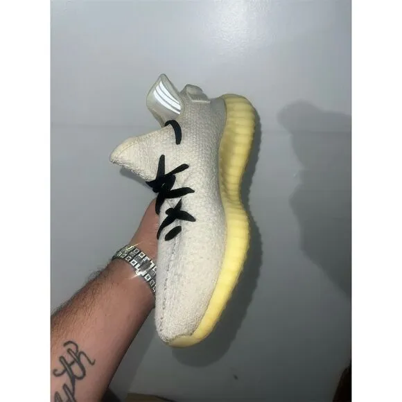 Adidas Yeezy Boost 350 V2 &quot;Butter&quot; Sneakers Size 9 Yellow Unisex 2018