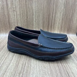 AE by Allen Edmonds Boulder Slip On Loafers Black Brown Leather ~ Size 9.5 D