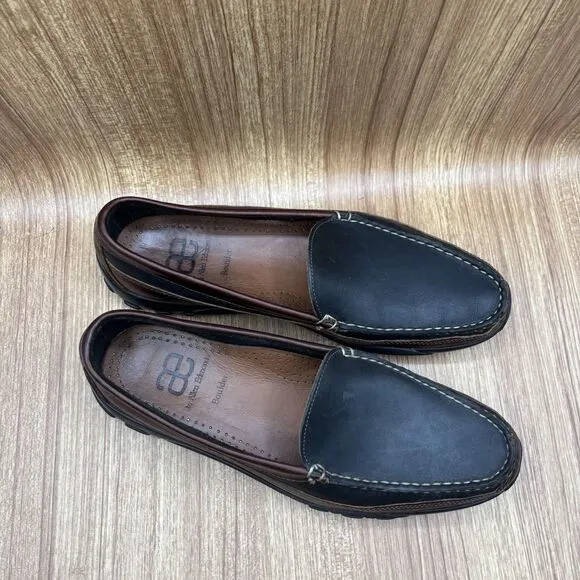 AE by Allen Edmonds Boulder Slip On Loafers Black Brown Leather ~ Size 9.5 D