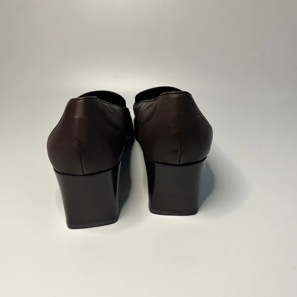 Aerosoles “Barrel of Fun” heeled loafers Womens Size 11 B Coffee Leather Brown