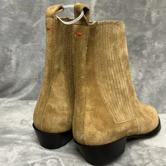 Aeyde Belinda Caramel Suede Boots Size 37