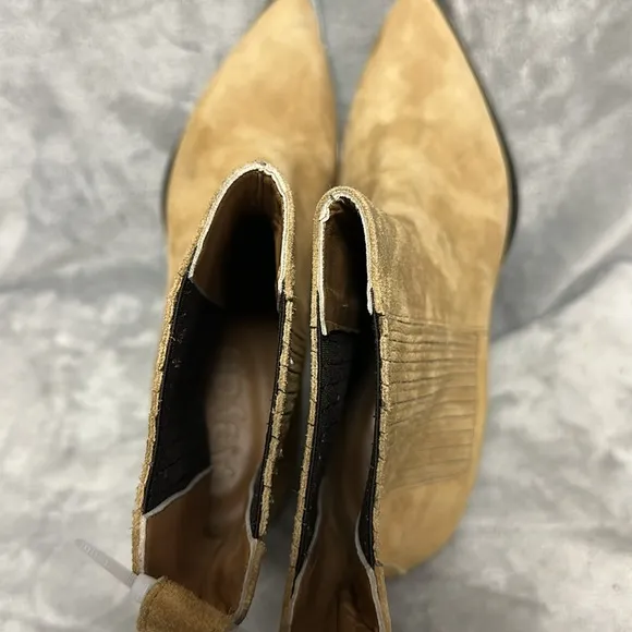 Aeyde Belinda Caramel Suede Boots Size 37