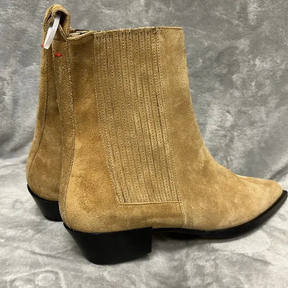 Aeyde Belinda Caramel Suede Boots Size 37