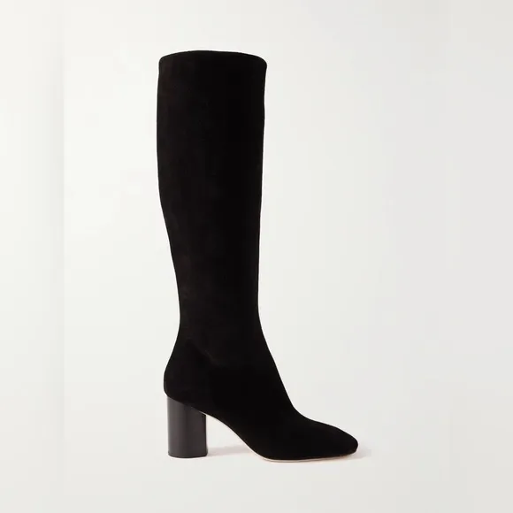 Aeyde Suede Black Knee-High Boots Size 36