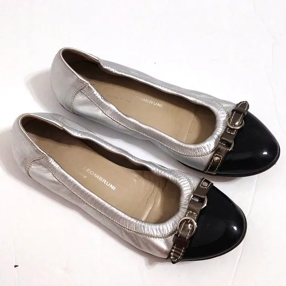 AGL Attilio Giusti Leombruni Women's Colorblock Ballet Flat Shoes US 7