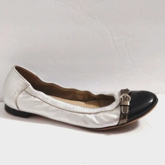 AGL Attilio Giusti Leombruni Women's Colorblock Ballet Flat Shoes US 7