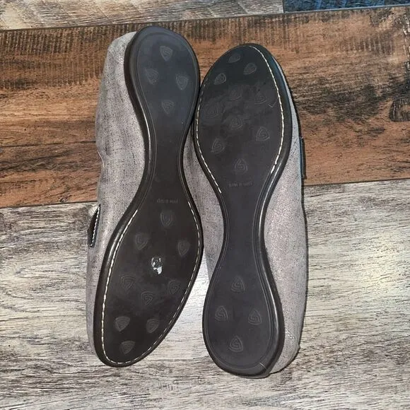 AGL Attilio Giusti Leombruni Metallic Suede Loafers