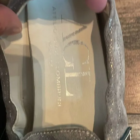 AGL Attilio Giusti Leombruni Metallic Suede Loafers