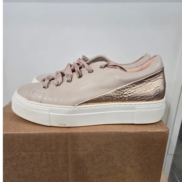 AGL Lace Up Platform Blush Pink Fashion Sneakers size 39