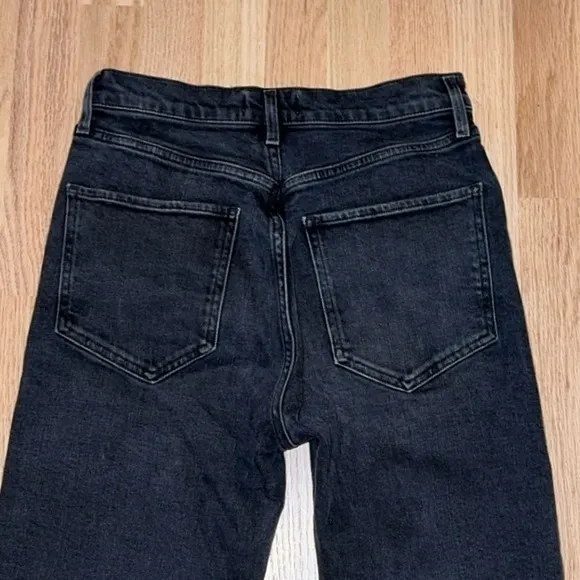 AGOLDE Riley Black Pepper Wash Straight Crop Leg Jeans 27‎