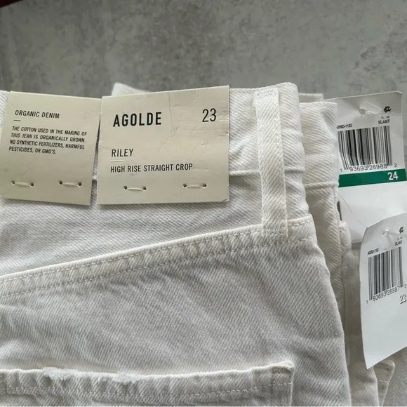 AGOLDE Riley Crop Distressed Jeans in Slant, NWT