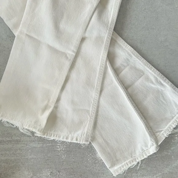 AGOLDE Riley Crop Distressed Jeans in Slant, NWT