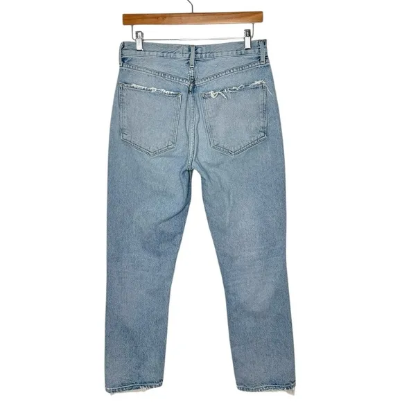 Agolde | Riley High Rise Straight Crop in Shatter Light Blue 29