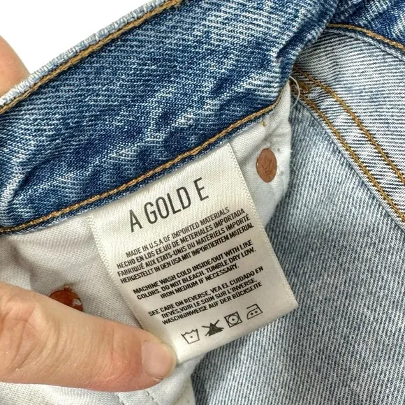 Agolde | Riley High Rise Straight Crop in Shatter Light Blue 29