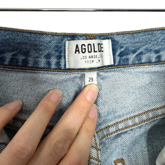 Agolde | Riley High Rise Straight Crop in Shatter Light Blue 29