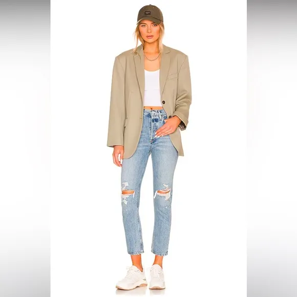 AGOLDE Riley High Rise Straight Crop Jean