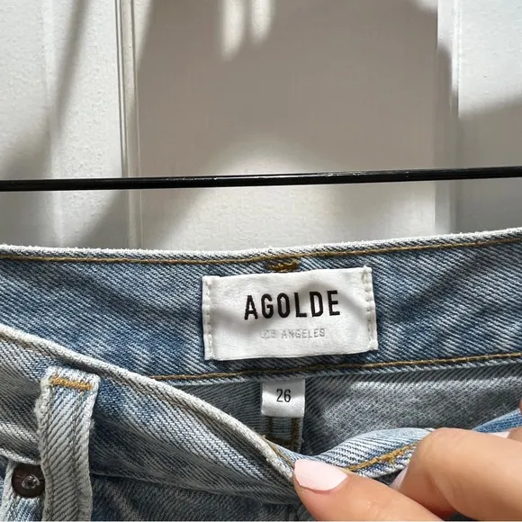 AGOLDE Riley High Rise Straight Crop Jean