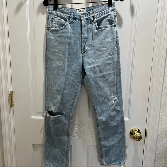 AGOLDE Riley High Rise Straight Crop Jean