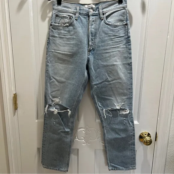AGOLDE Riley High Rise Straight Crop Jean