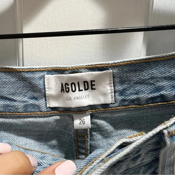 AGOLDE Riley High Rise Straight Crop Jean