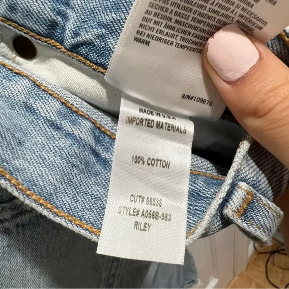 AGOLDE Riley High Rise Straight Crop Jean