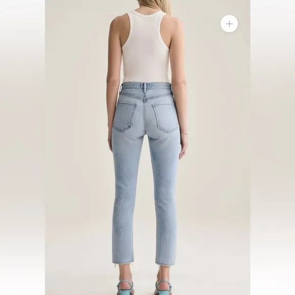 AGOLDE Riley High Rise Straight Crop Jean