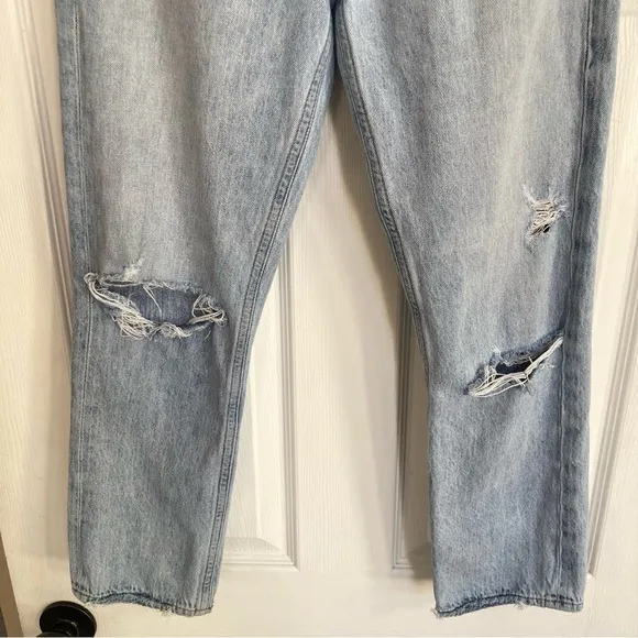 Agolde Riley High Rise Straight Crop Jeans in Shatter, Size 25, EUC