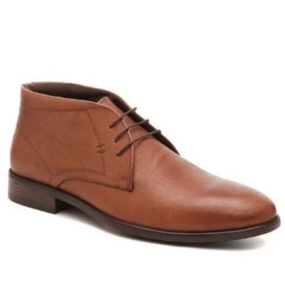 Aiden &amp; Mason Chukka Boots Lace-Up Leather Brown Tan Men's Size 10 New in Box